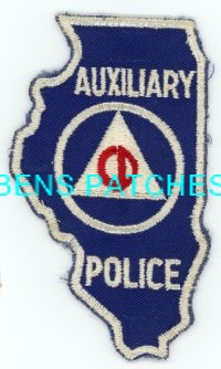 ILLINOIS,ILLINOIS POLICE AUXILIARY CIVIL DEFENSE 1 STATE SHAPED
